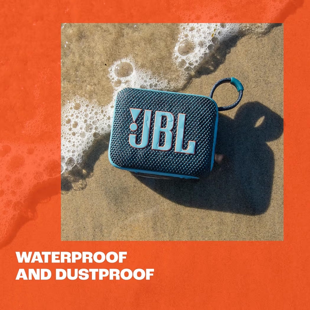 JBL Go 4, Wireless Ultra Portable Bluetooth Speaker, Pro Sound, Vibrant Colors, Water & Dust Proof, Type C (Without Mic, Black)