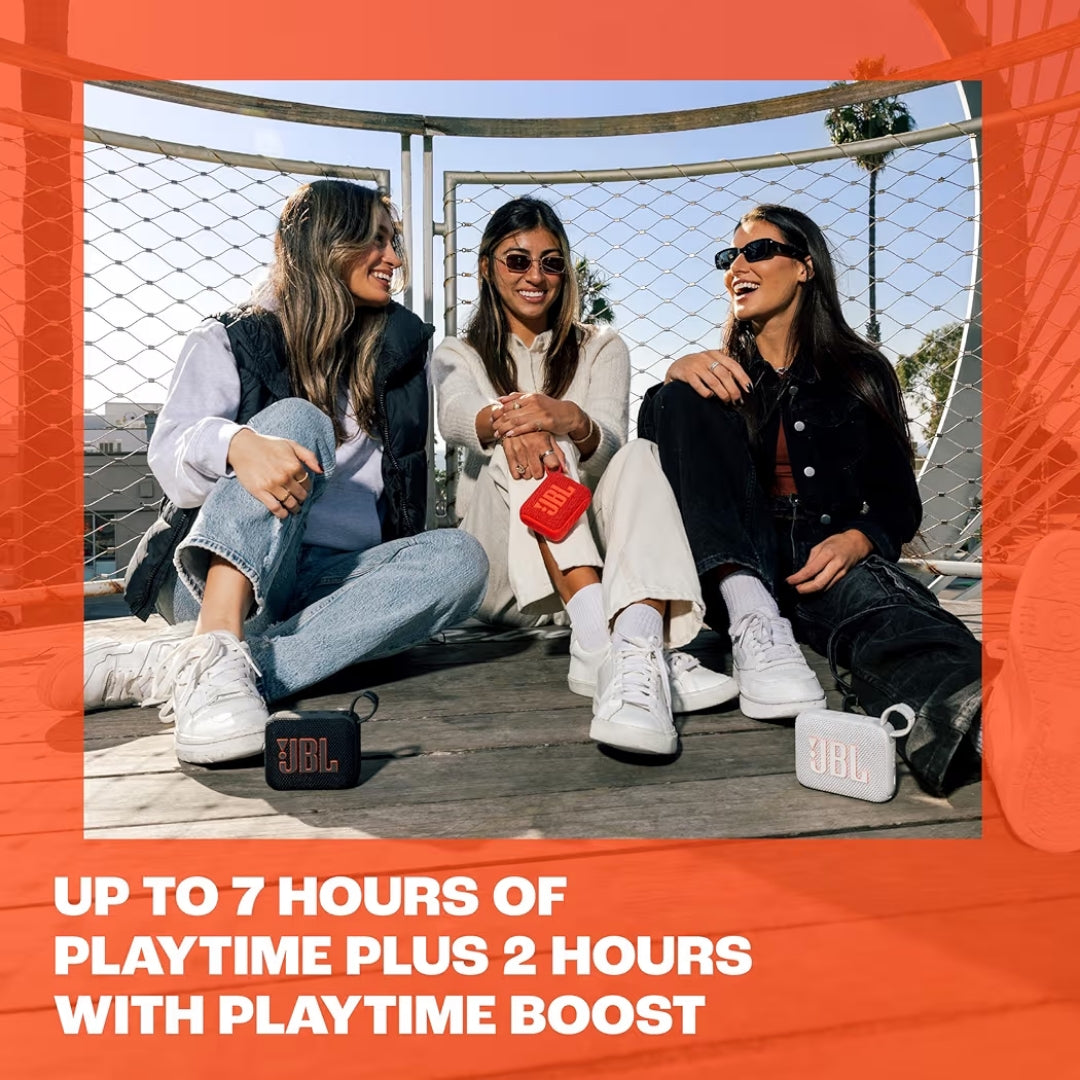 JBL Go 4, Wireless Ultra Portable Bluetooth Speaker, Pro Sound, Vibrant Colors, Water & Dust Proof, Type C (Without Mic, Black)